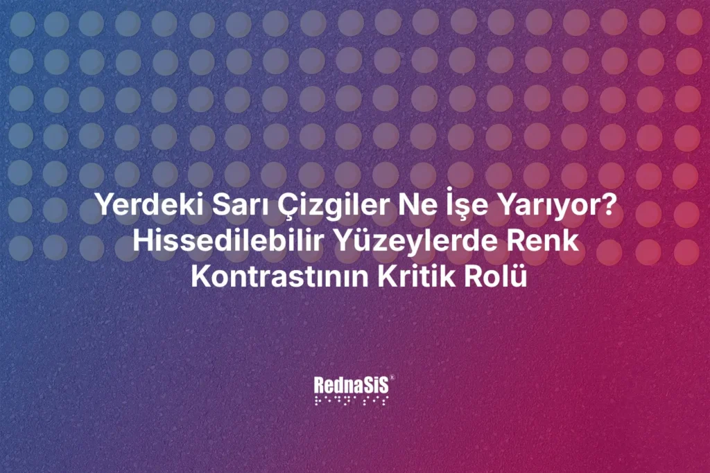 Yerdeki Sarı Çizgiler Ne İşe Yarıyor? Hissedilebilir Yüzeylerde Renk Kontrastının Kritik Rolü